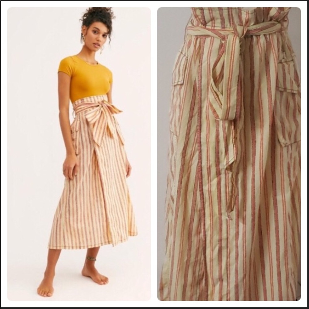 XSOLDX Free People One Natalia Striped Skirt - Picture 3 of 12